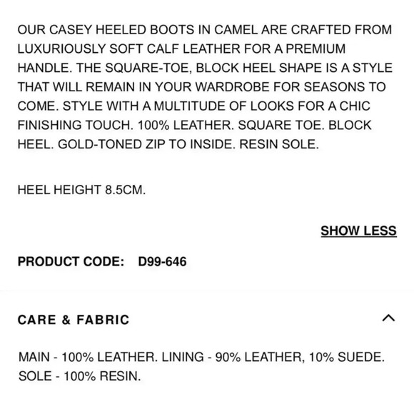 NEW Reiss Casey Square-Toe Leather High-Heel Ankle Bootie size 39 US8.5 - Picture 11 of 11